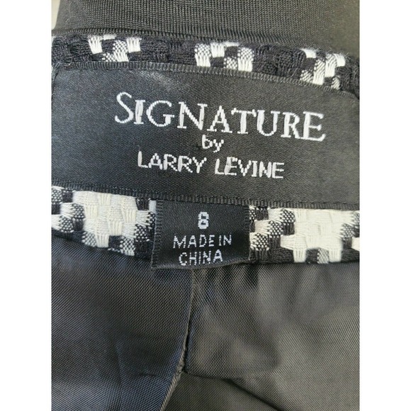 Signature By Larry levine Womens Black & White Polyester Buttons Casual Jacket - Picture 10 of 12